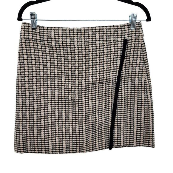 J. Crew Factory Skirt Mini Tweed Faux Wrap Plaid Pink 6 Barbie Core Academia - Picture 3 of 15